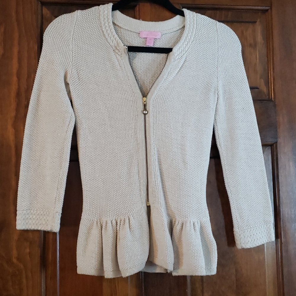 Lily Pulitzer three quarter sleeve sweater